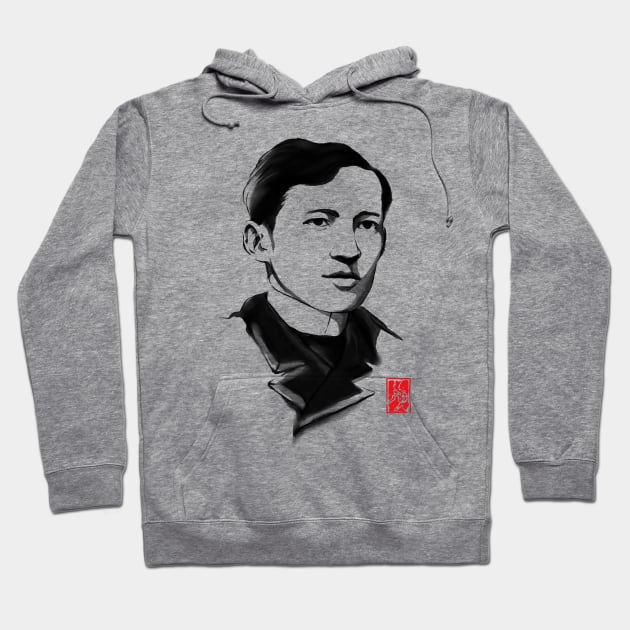 Sumi-e Series - Pinoy Hero - Jose Rizal Hoodie by pinoytee